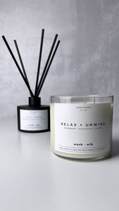 Relax and Unwind Soy Wax Candle | Eucalyptus - 3 Wick