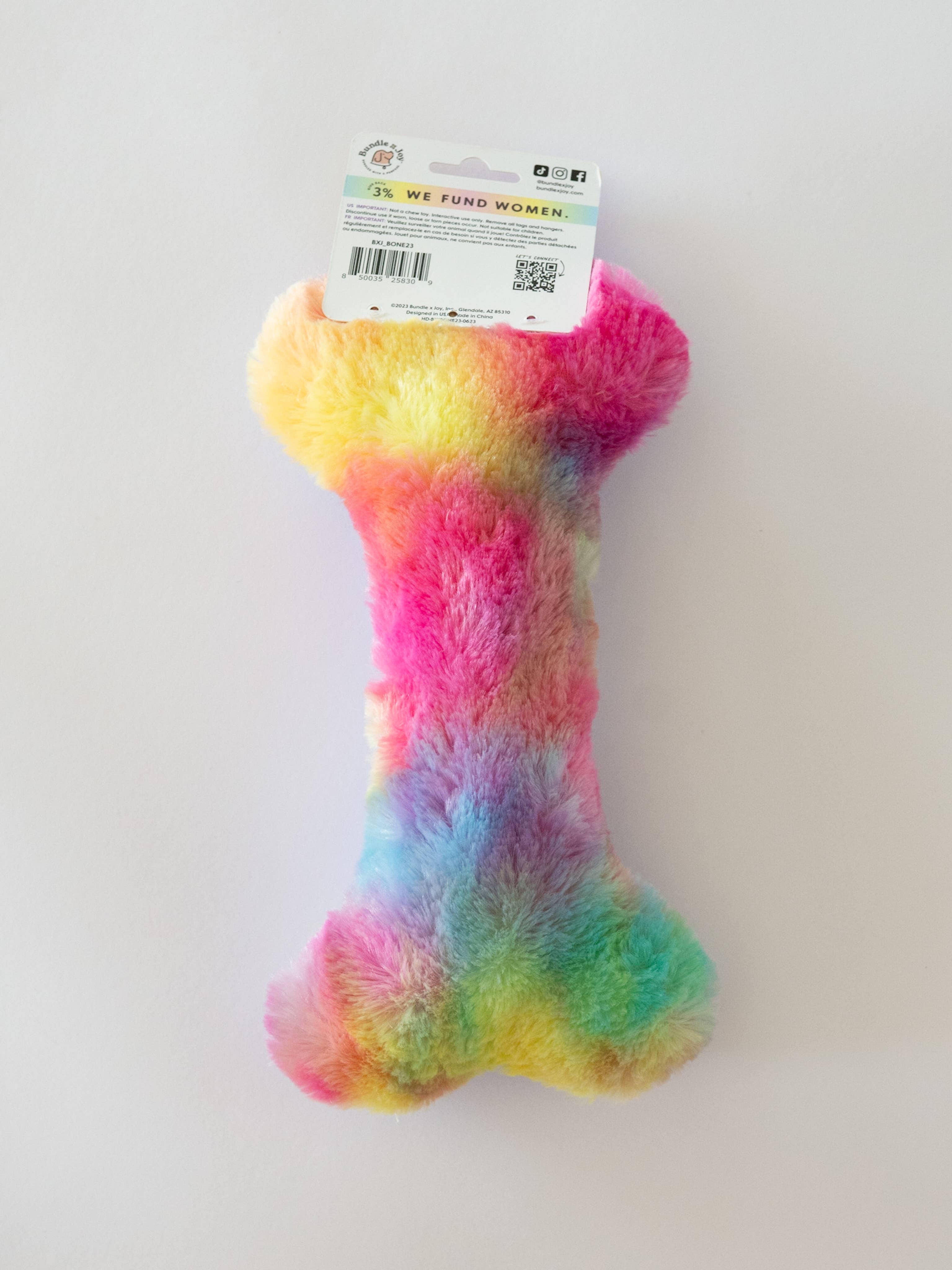 Gradient Plush Bone Dog Toy