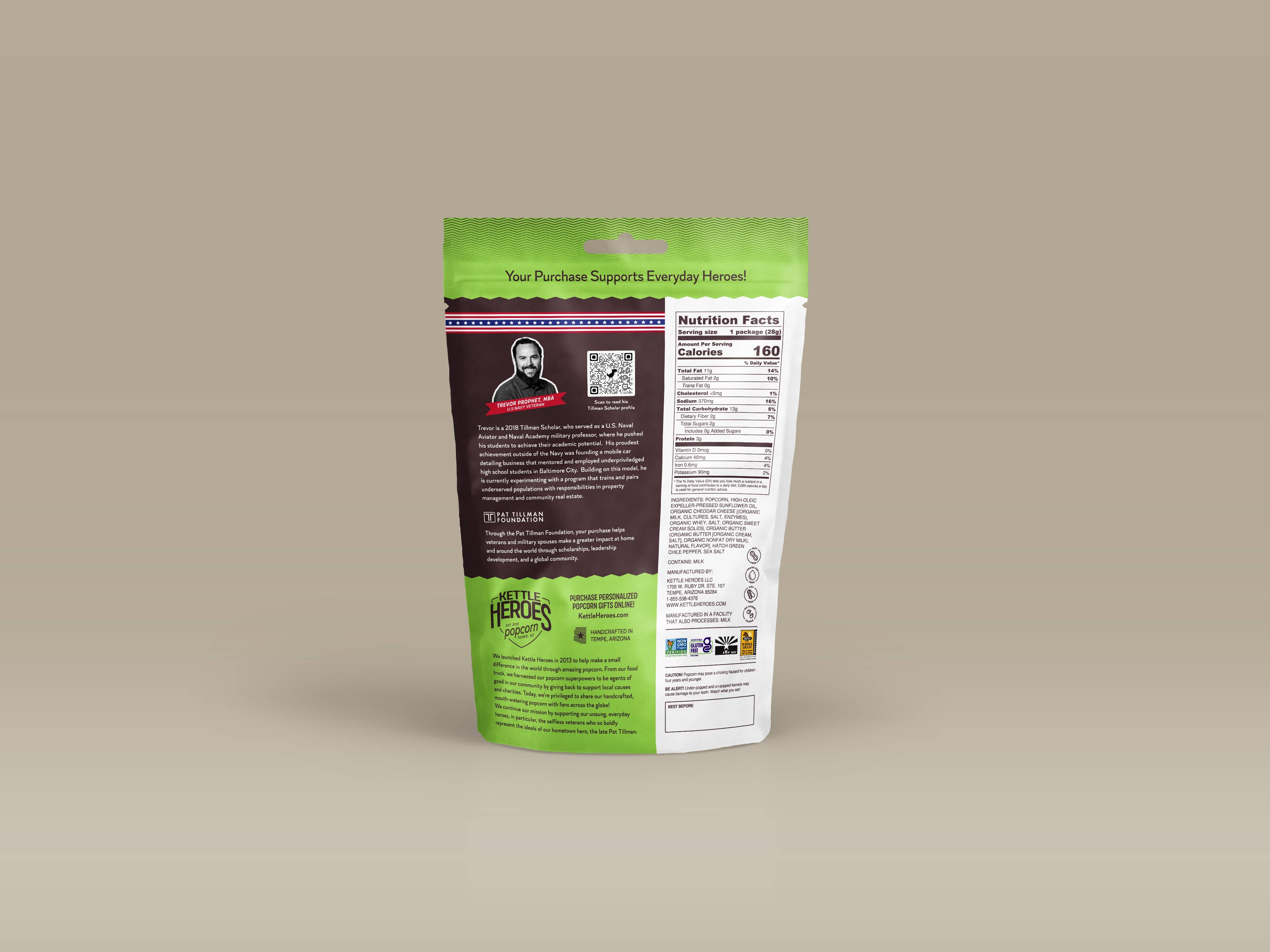 Hatch Green Chile Cheddar Popcorn - Snack Pack