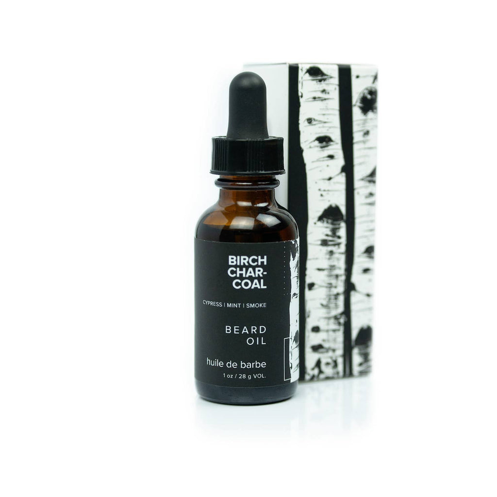birch charcoal beard oil
