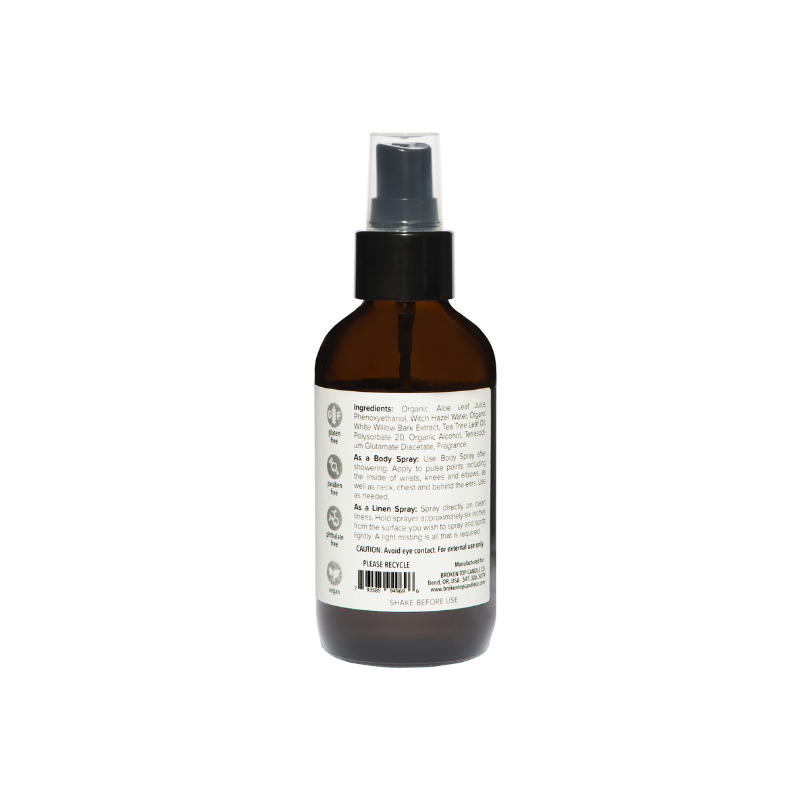 back of linen spray bottle