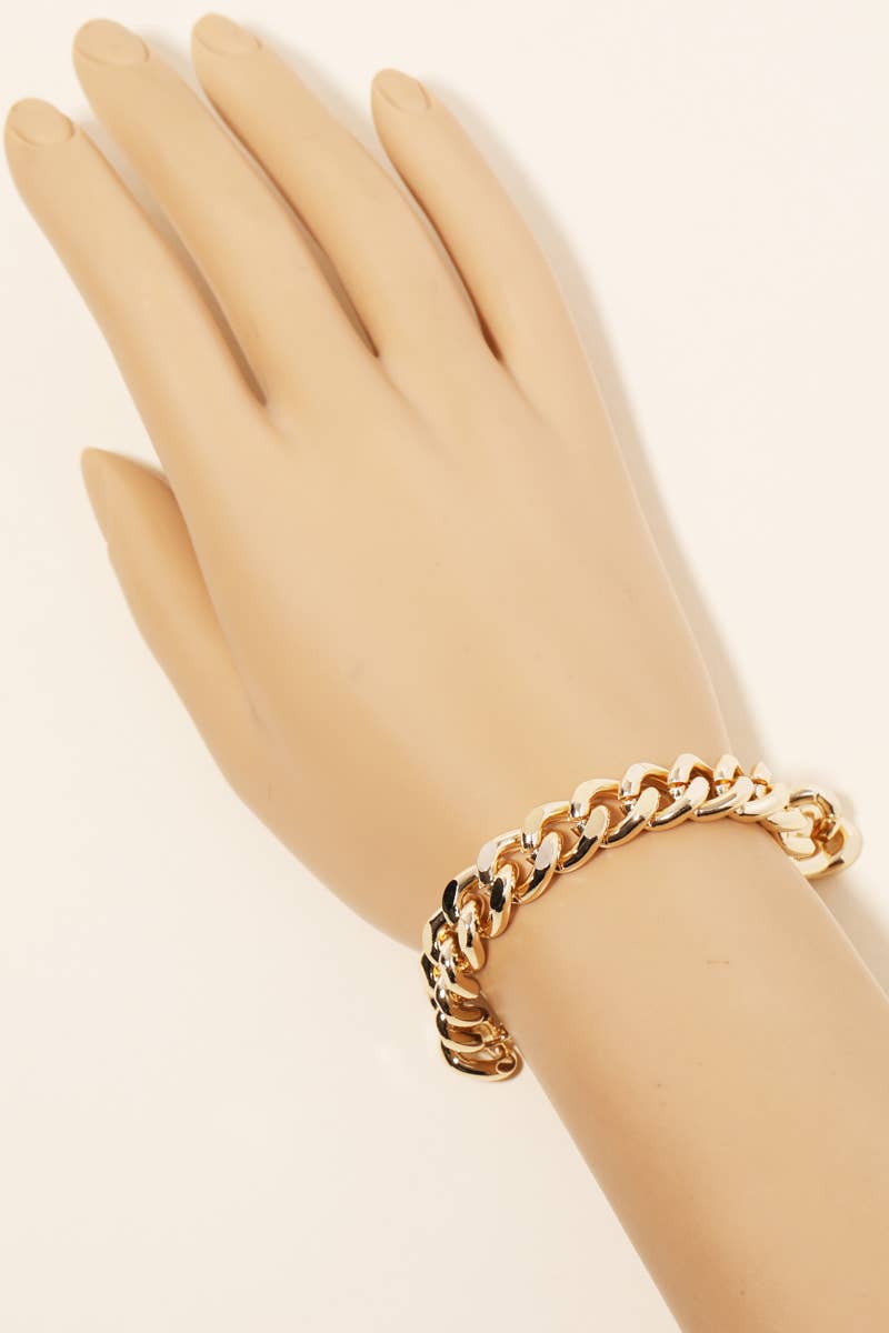 Curb Chain Lobster Clasp Bracelet: G