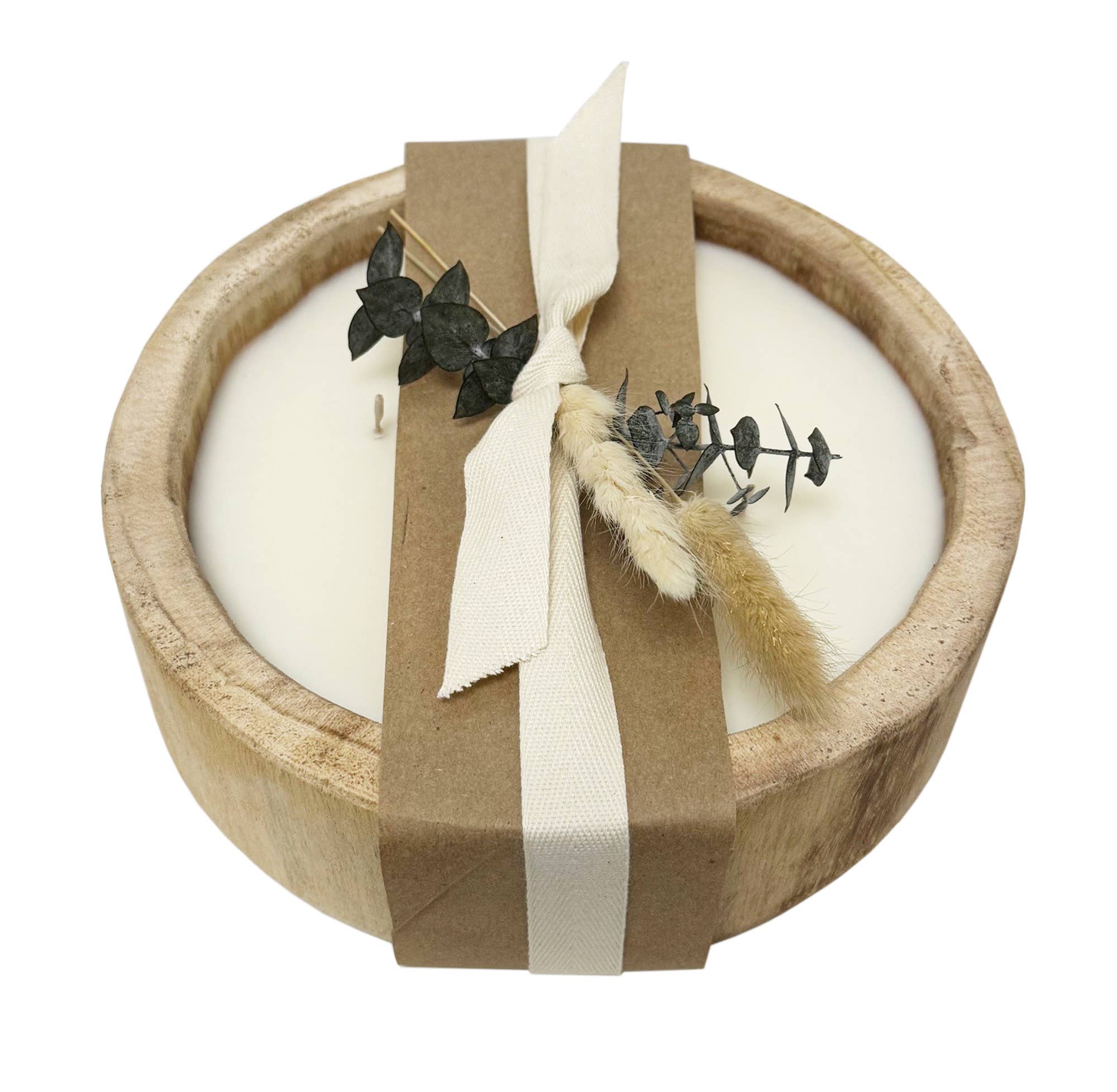 9.5" Paulownia Circular Wood Candle