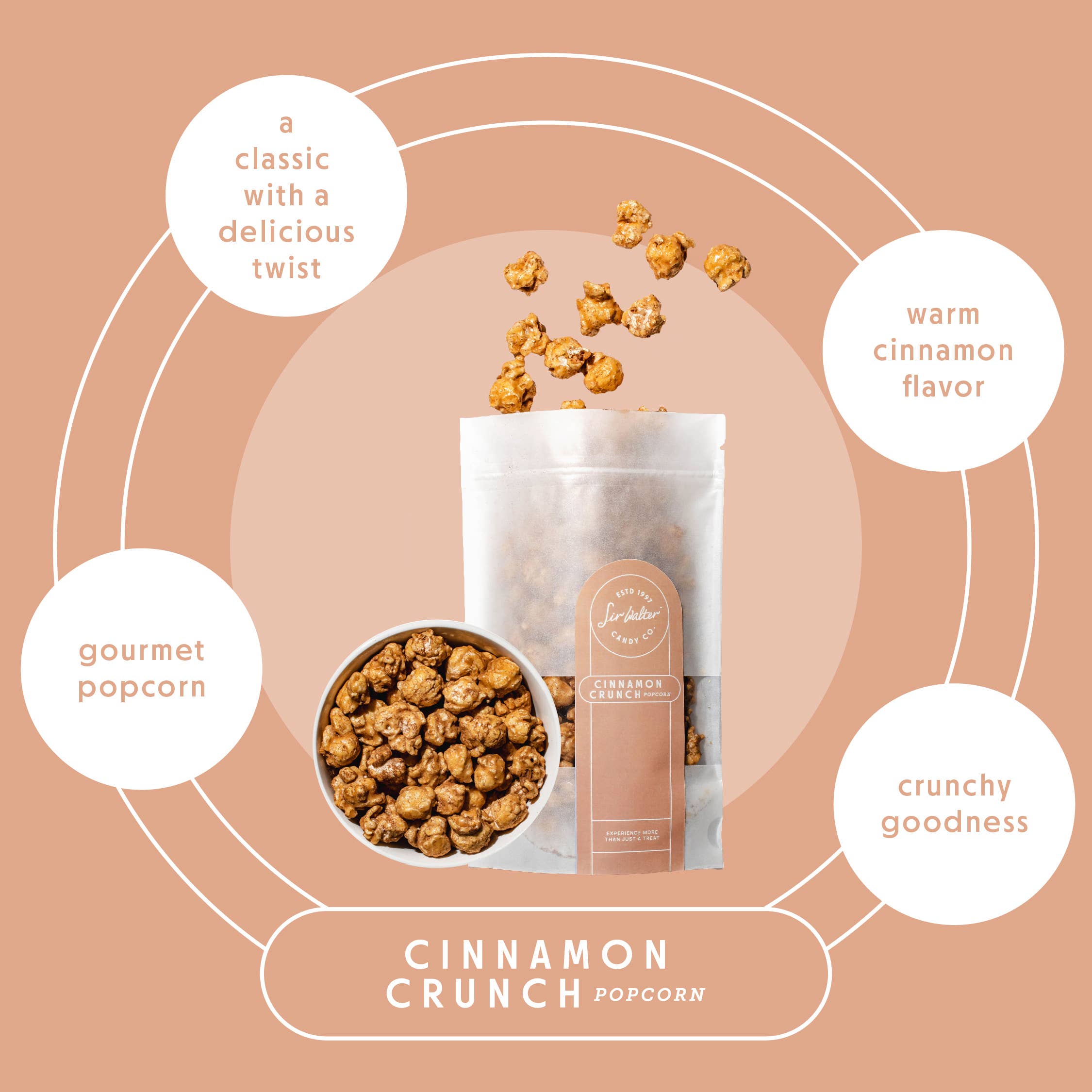 Cinnamon Crunch Popcorn - Sweetly Spiced