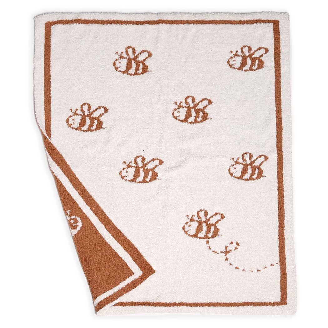 BEES Print Kids Luxury Soft Throw Blanket: ONE SIZE / BEES