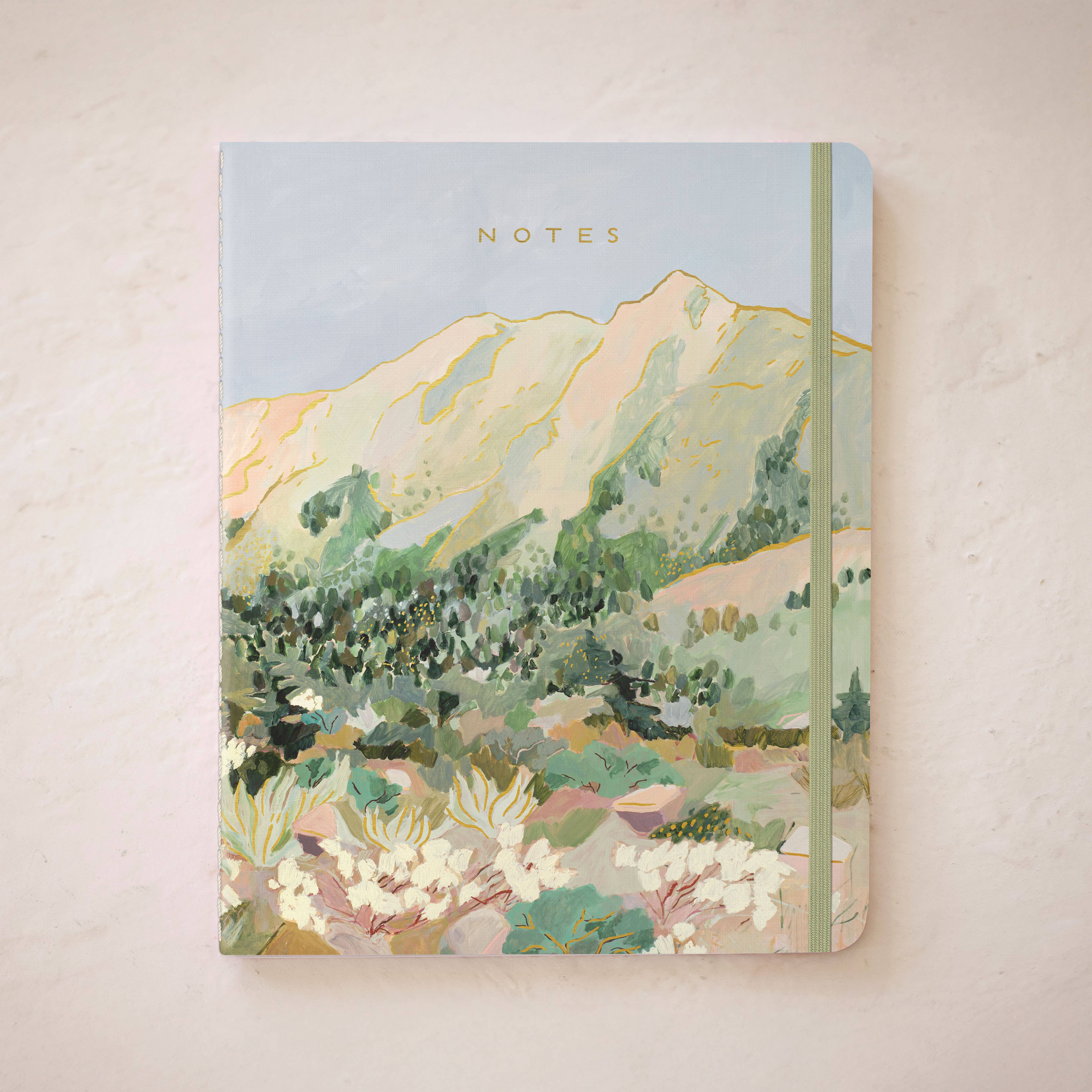 single notebook desert mountain scene