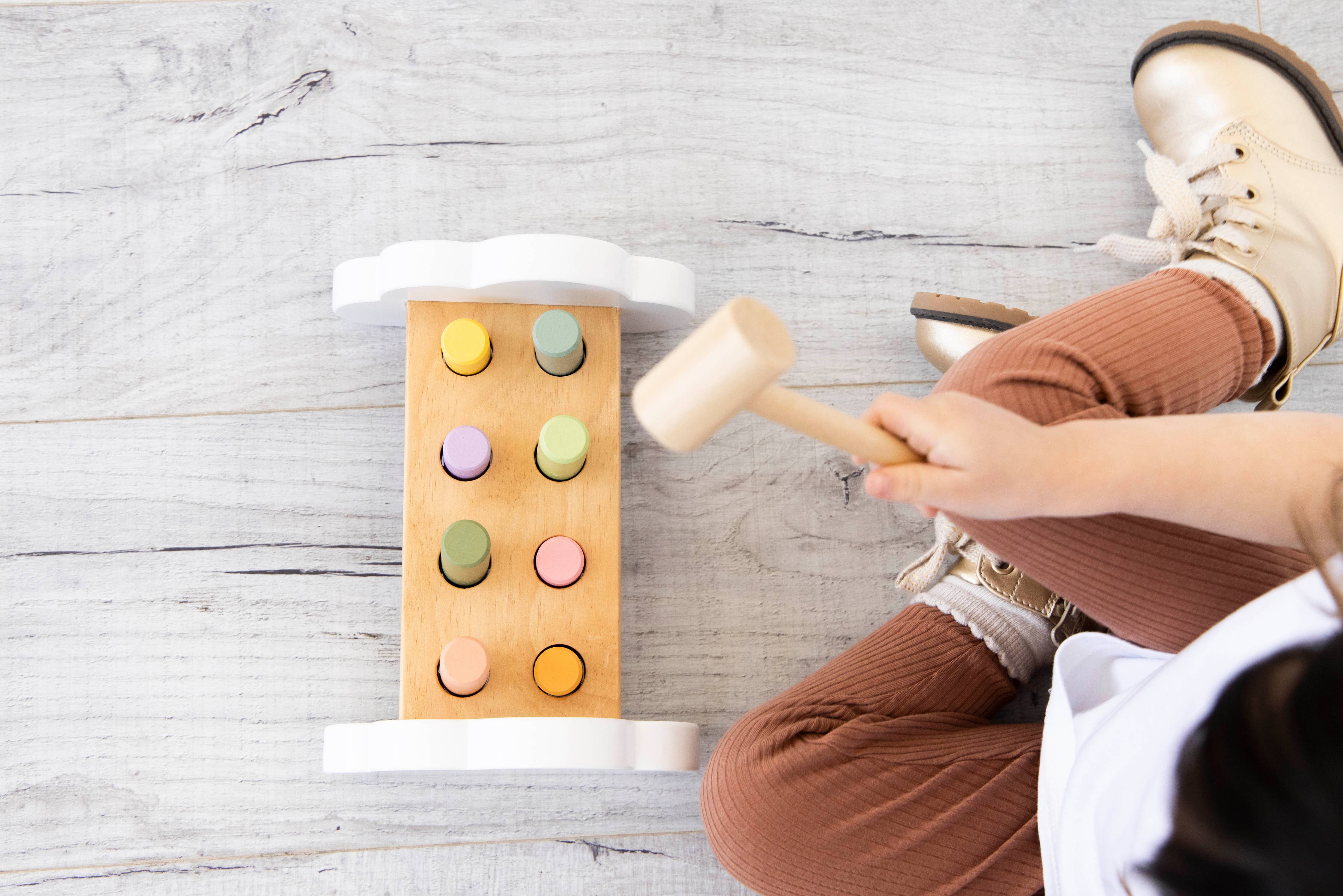 Wooden Hammer Bench Toy, Learning Toy