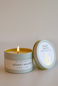 Desert tin candle