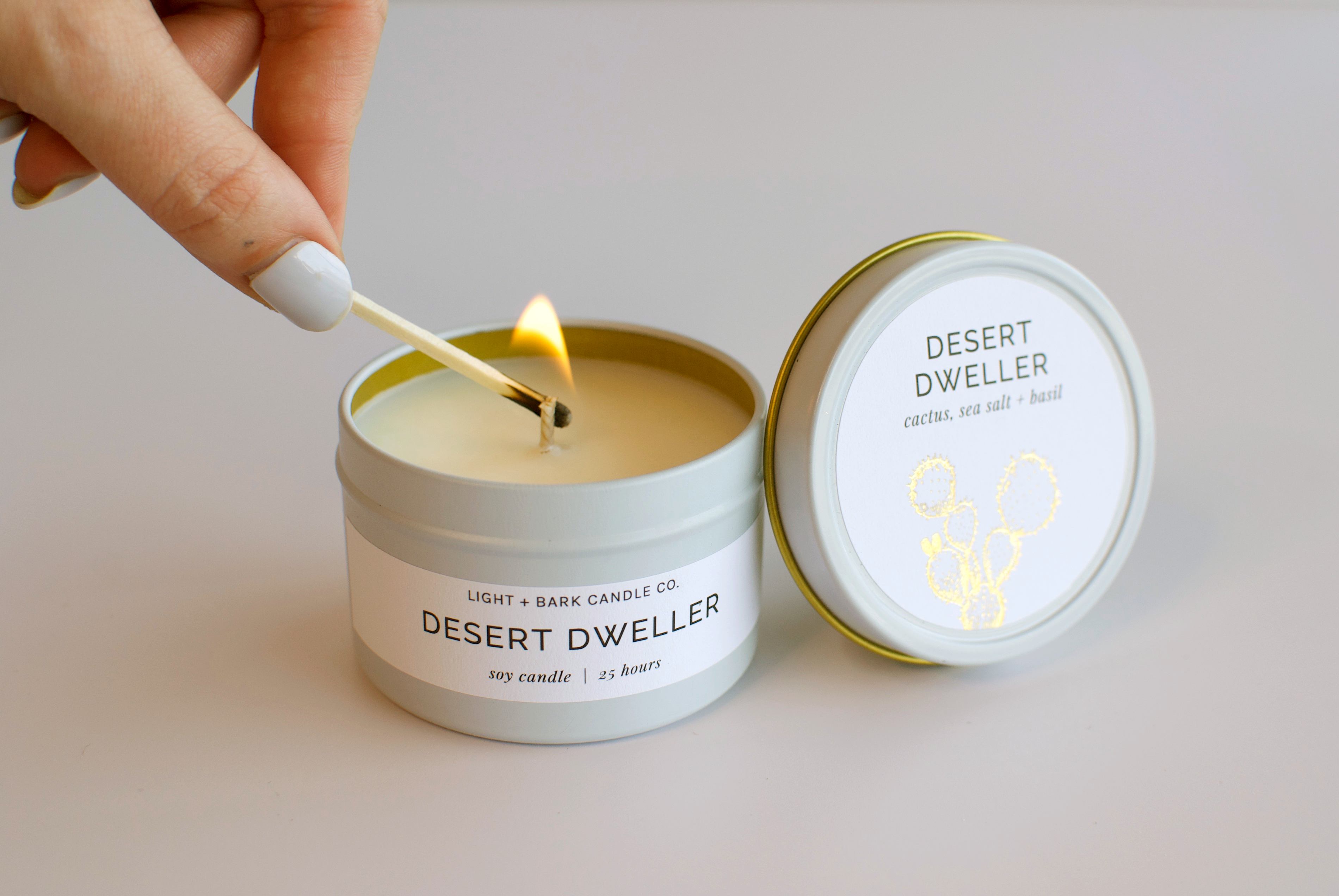 Desert tin candle