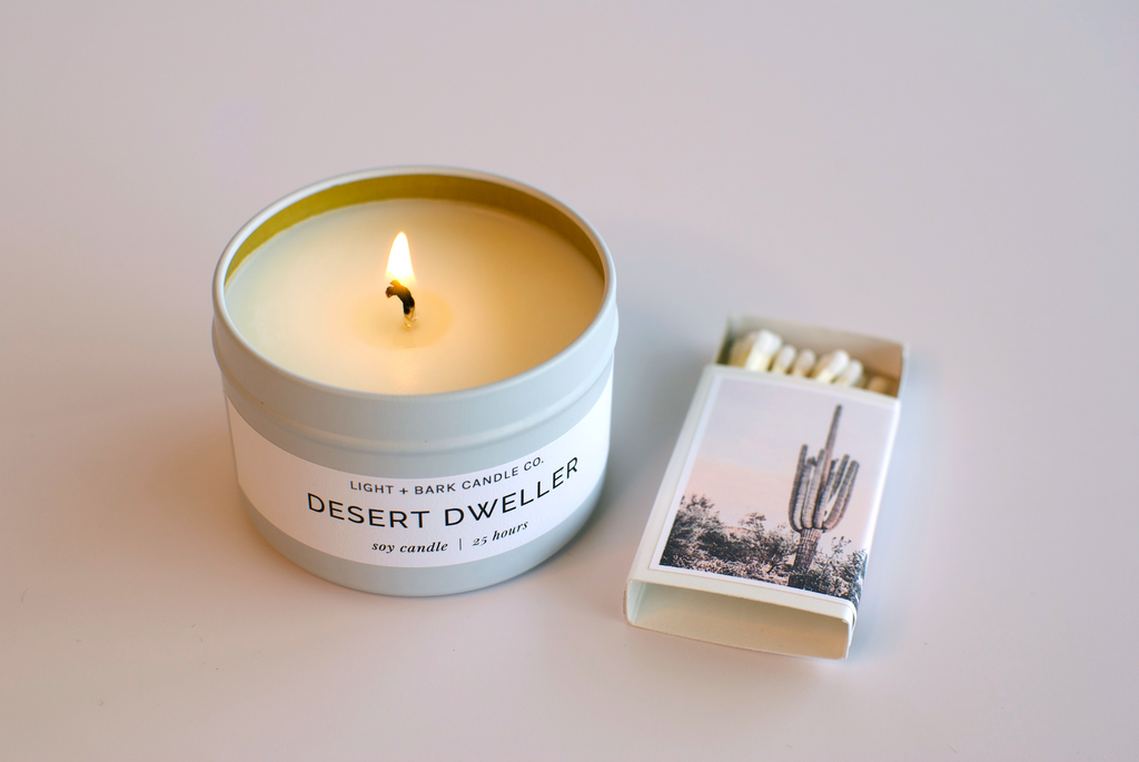 Desert tin candle