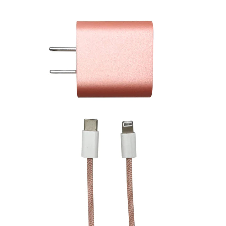 pink charger cube and wire