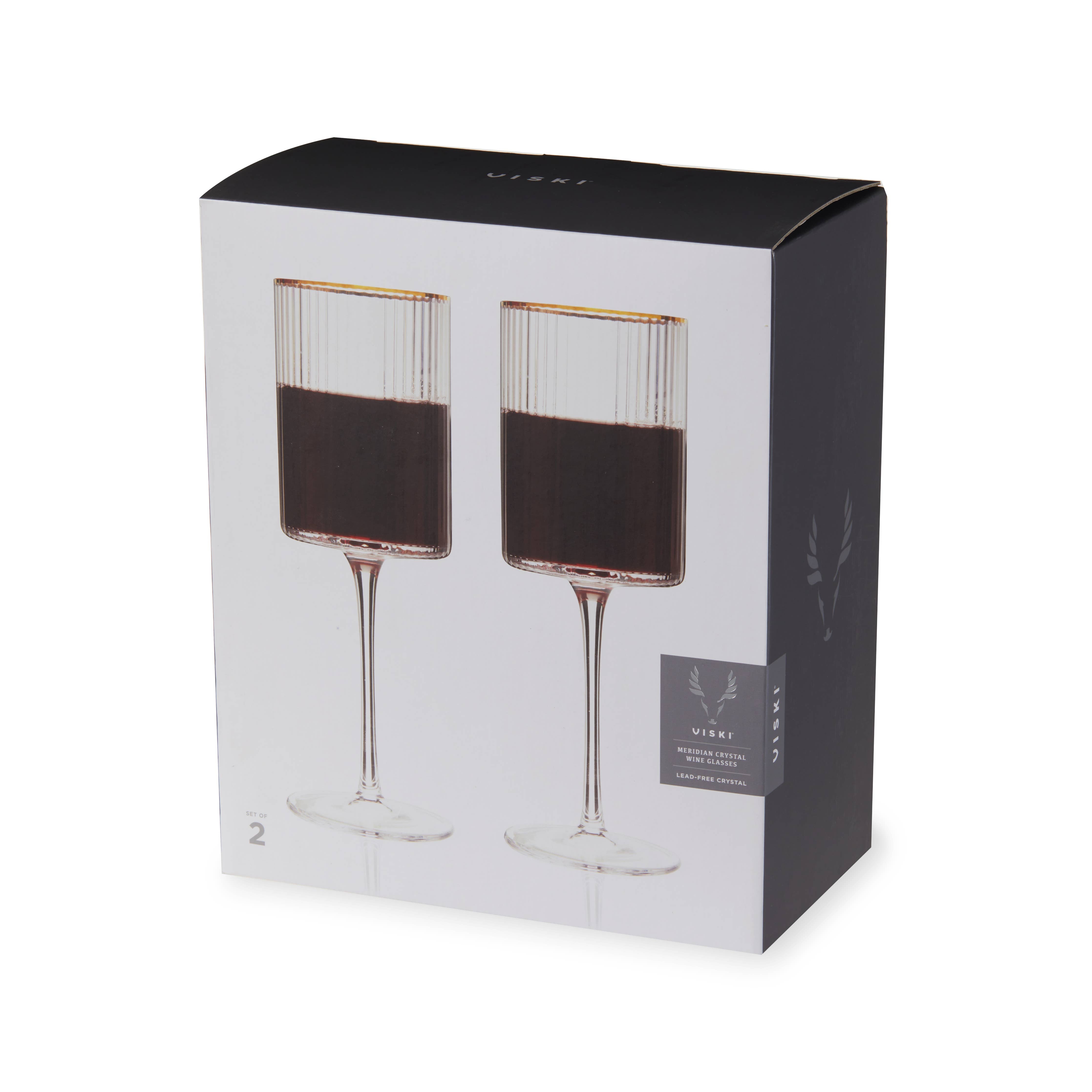 Wine Glasses | Gold-Rimmed Crystal - Set of 2