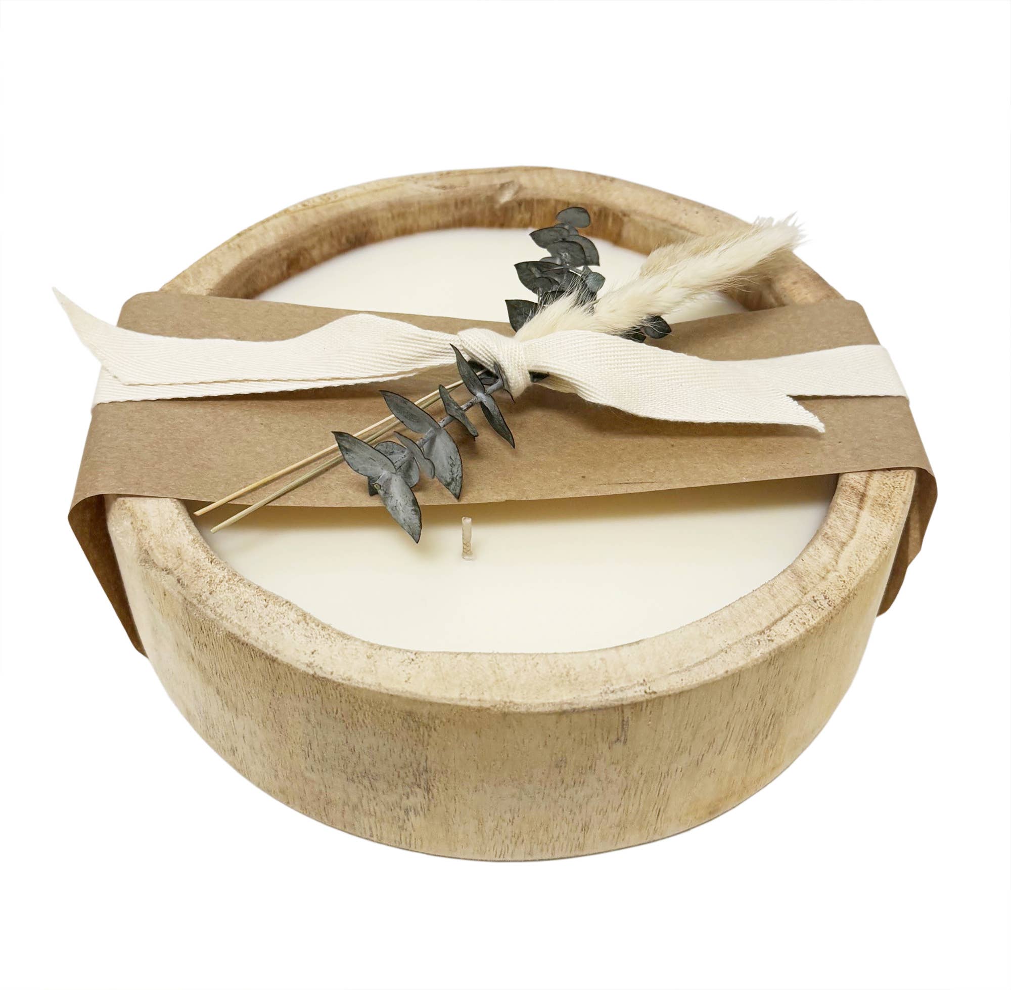 9.5" Paulownia Circular Wood Candle