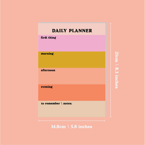 Daily Planner Pad | Pastel Colour Block Notepad