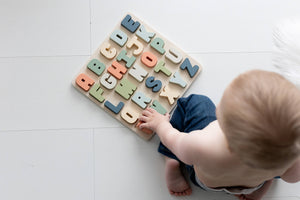 Wooden Alphabet Puzzle, Nursery Decor