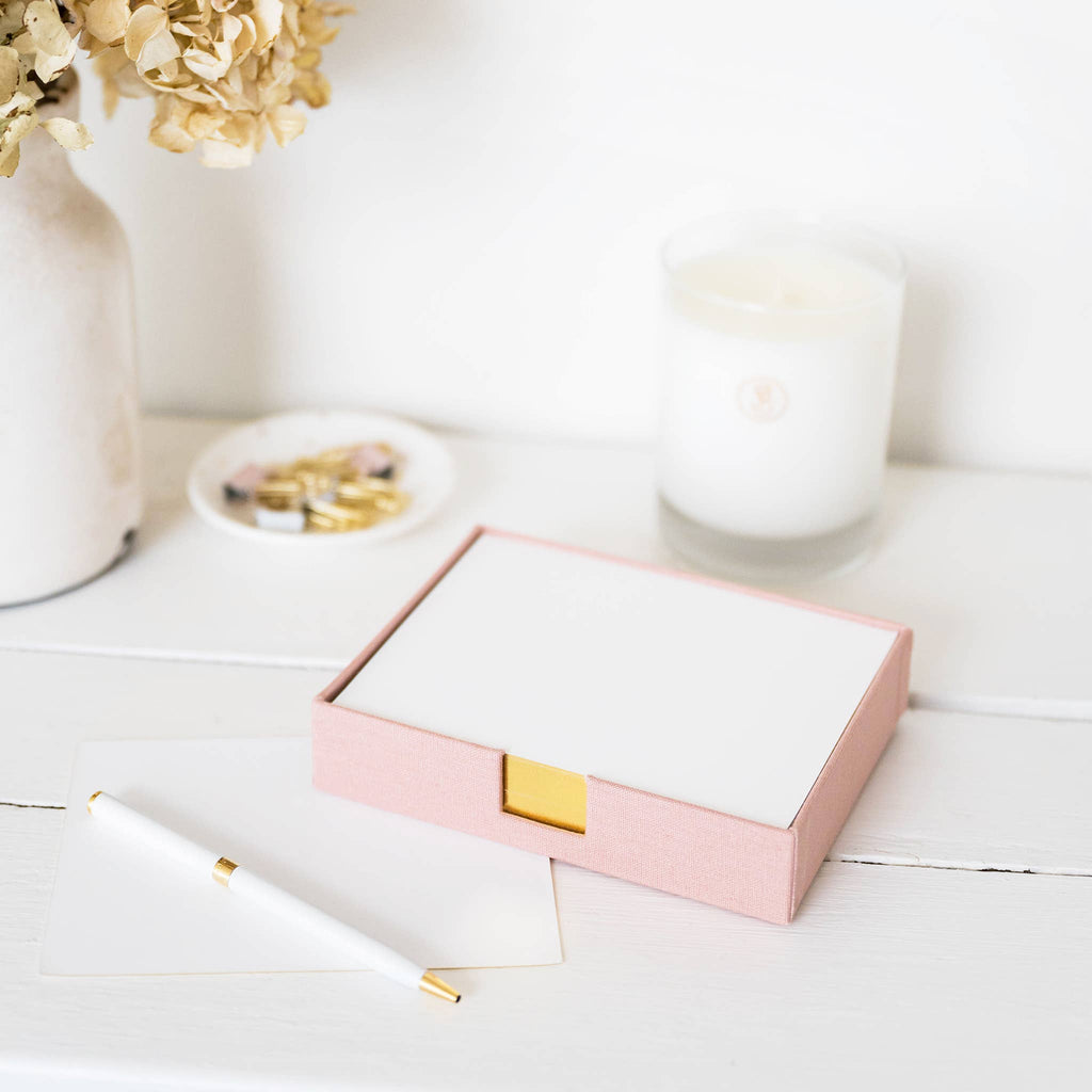 Pink Gift Box with Rose Gold Candle and Pen