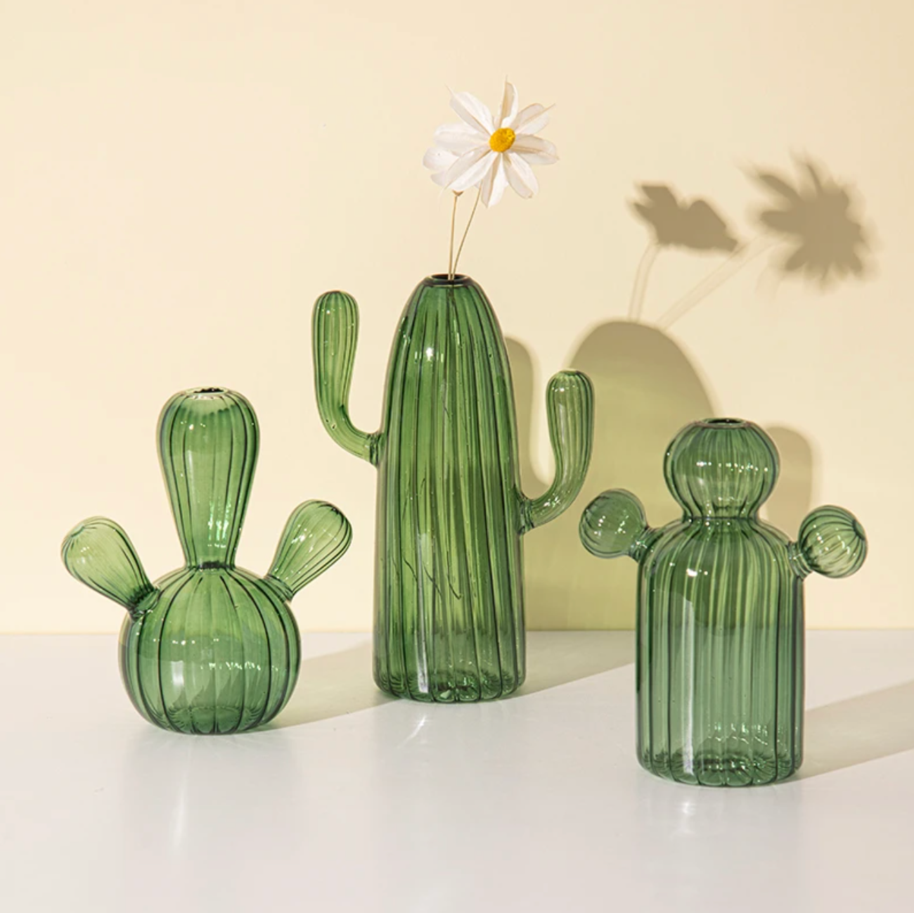 Cactus Shaped Glass Hydroponics Plant Vase