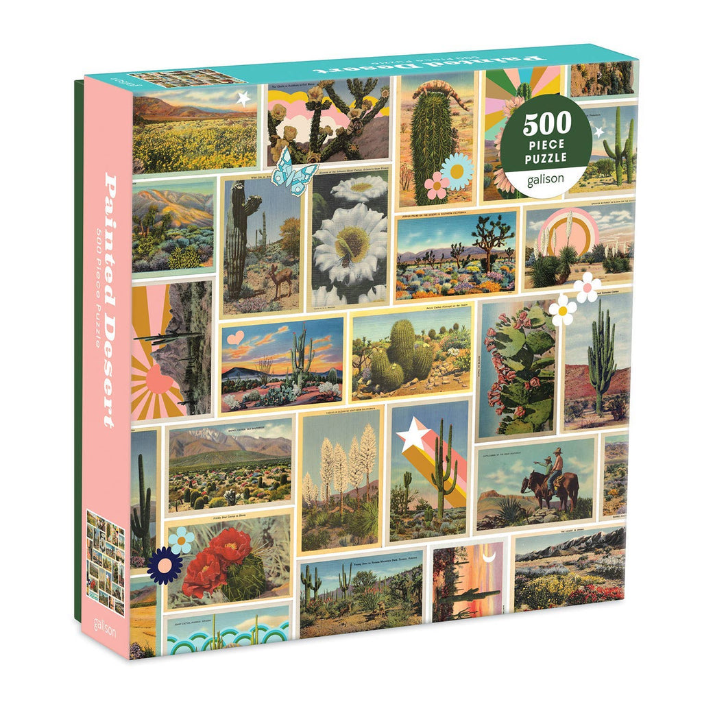 Puzzle box with desert-themed images and 'Gallison' branding
