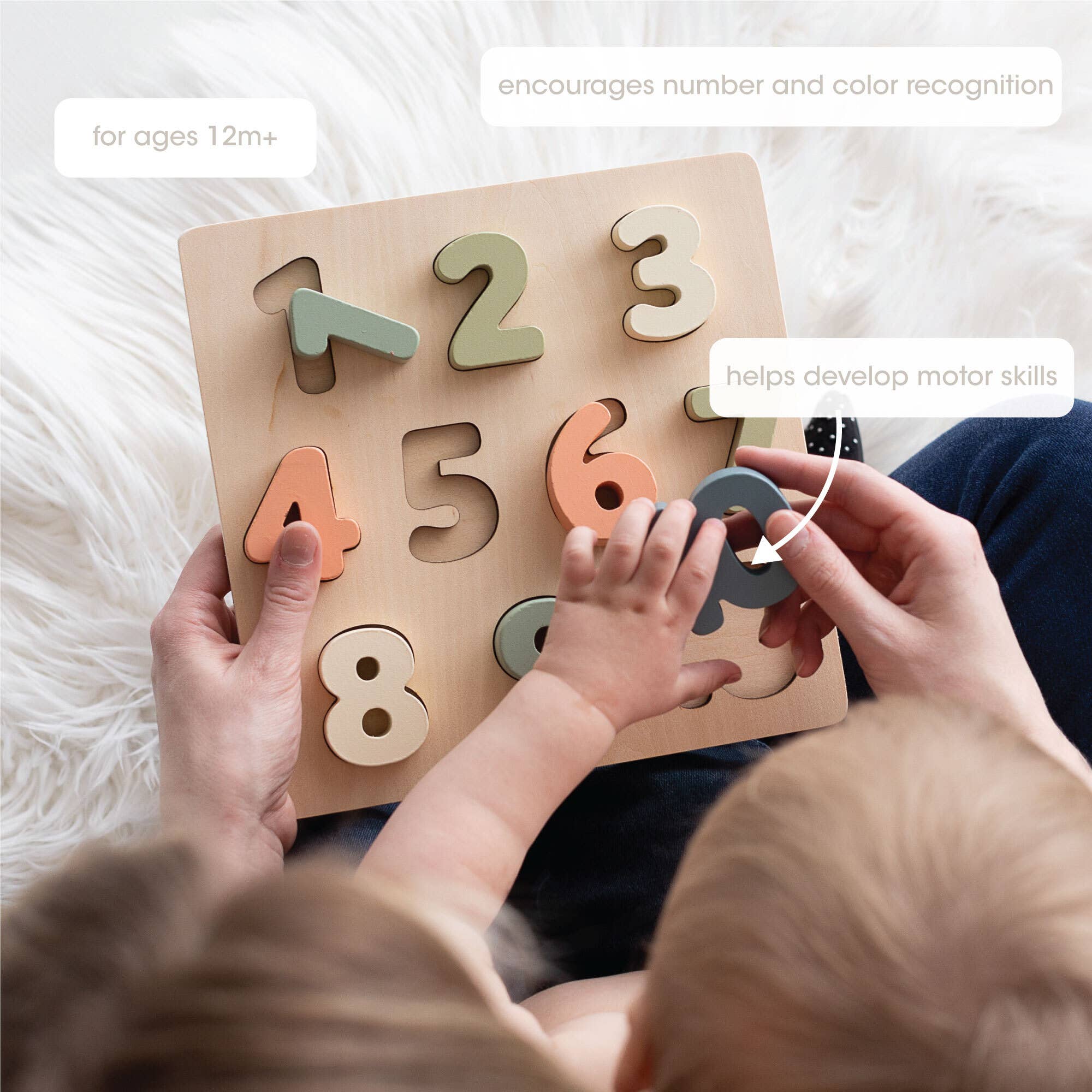 Wooden Numbers Puzzle, Nursery Decor