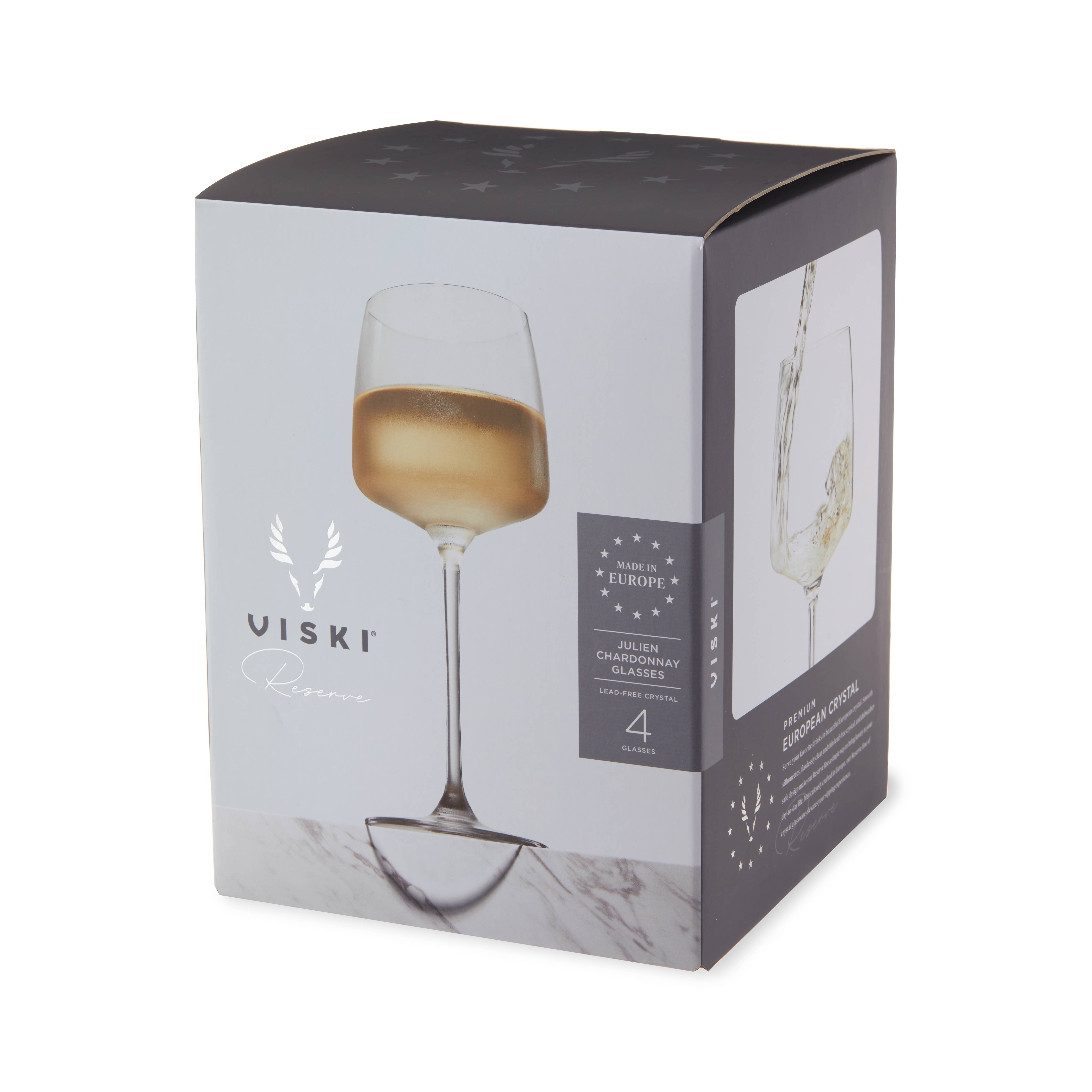Chardonnay glass set of 4 in packaging