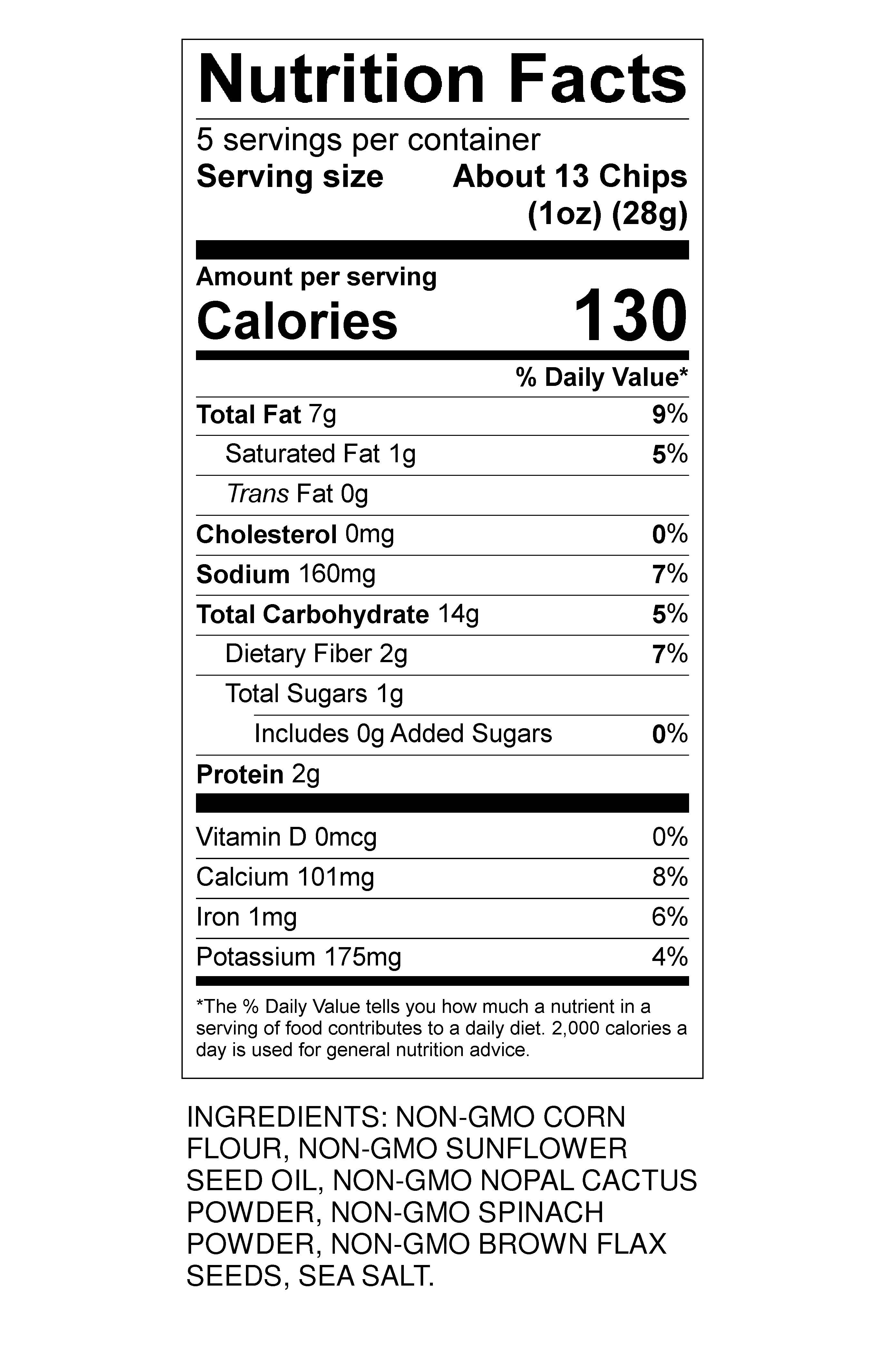 Cactus Crunch Tortilla Chips - Sea Salt Bundle 5oz. Bags
