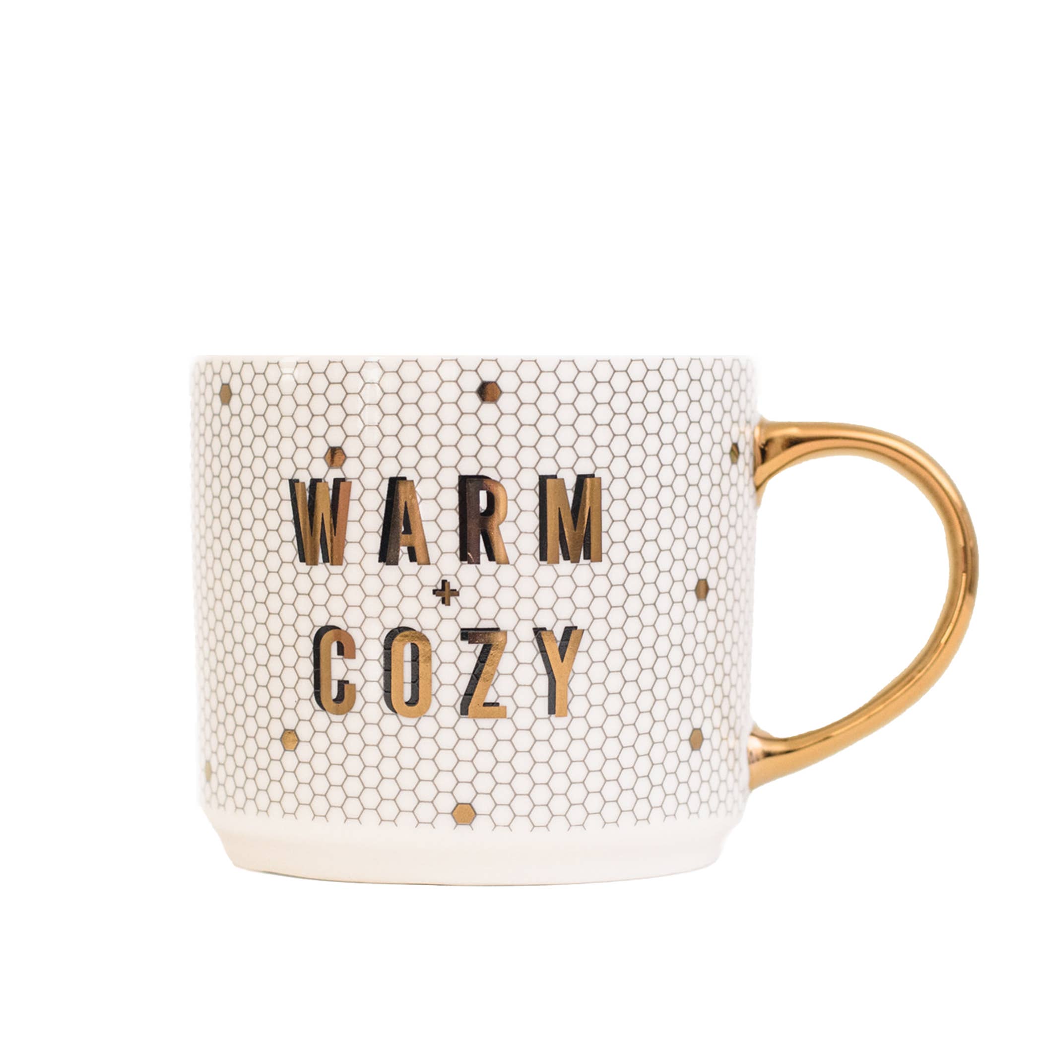 Warm & Cozy Gold Tile Coffee Mug - Christmas Home & Gifts