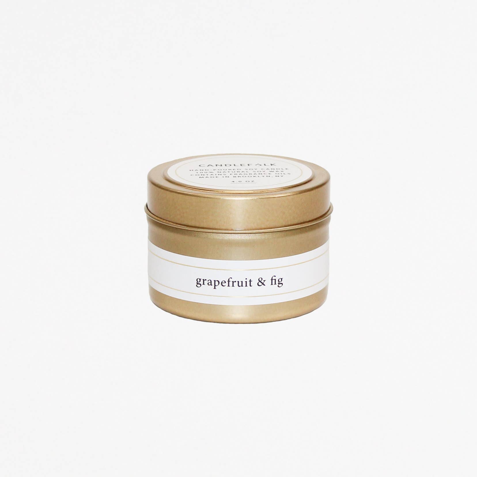 Grapefruit & Fig - 4 oz Gold Travel Candle