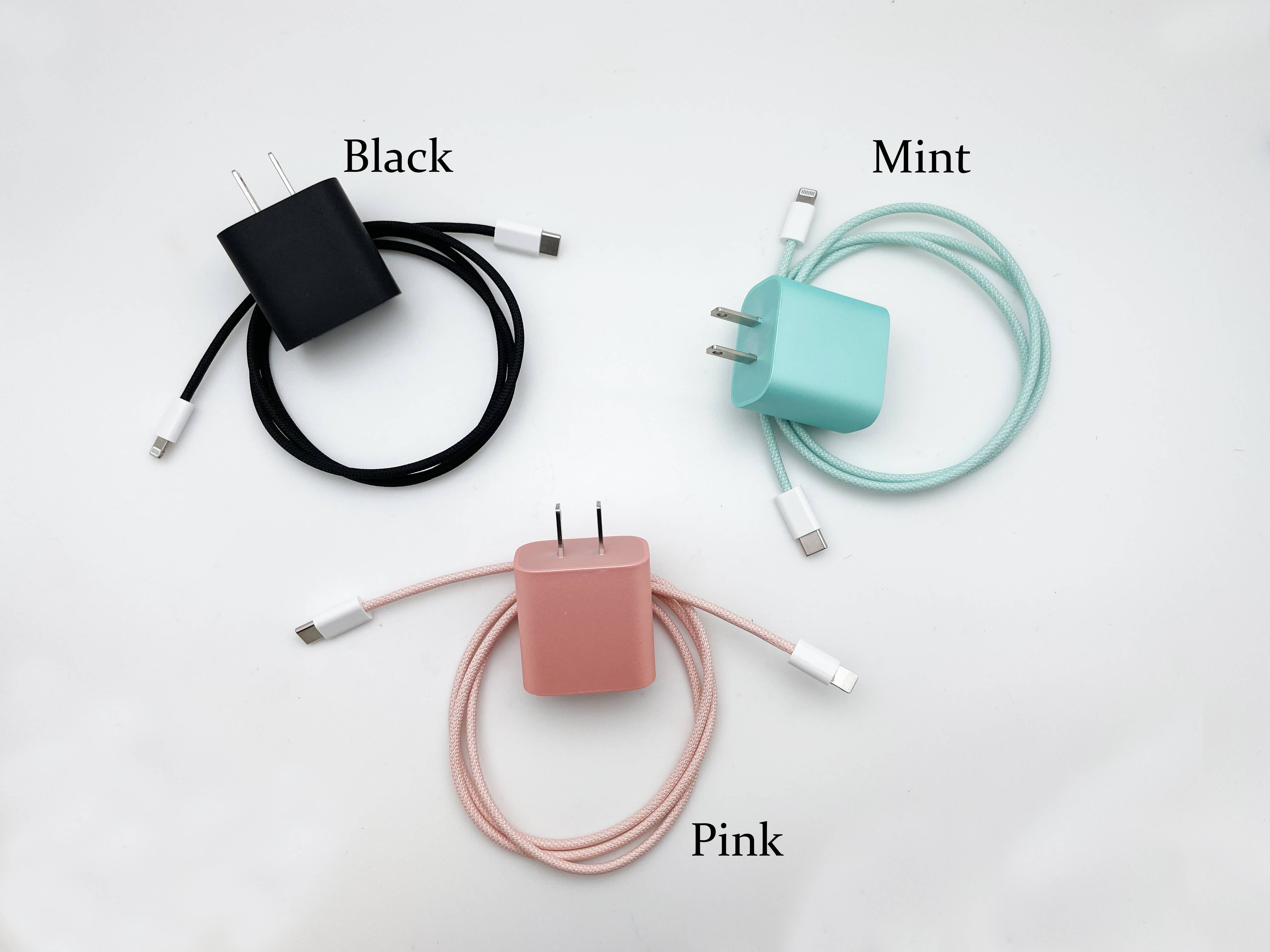FAST 20W 3.3ft Lightening to USB-C Charger Set: Pink
