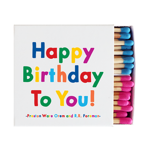 Matchboxes - X311 - Happy Birthday To You (Orem/Foreman)