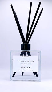Citrus and Cotton | Reed Diffuser | Clear Bottle with Reeds