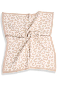 Kids Leopard Print Luxury Soft Throw Blanket: ONE SIZE / BEIGE