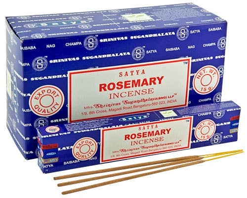 Rosemary Satya Incense Sticks 1 Dozen 15 Gram Packs
