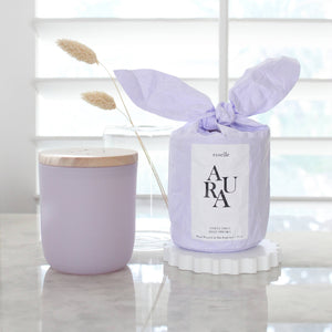 Sea Salt Orchid Eco-friendly Purple glass Jar scented candle