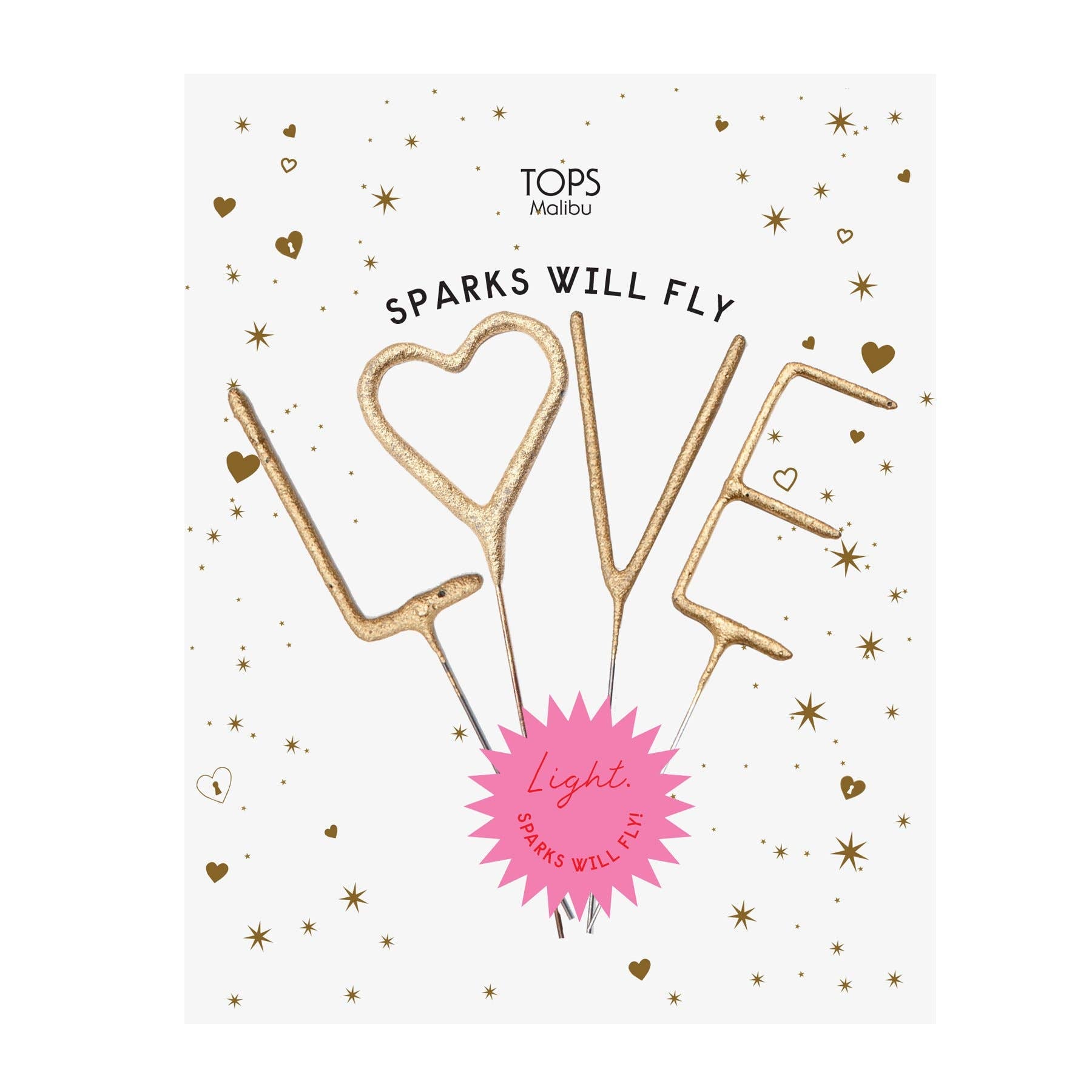 Sparkler Card LOVE 4"