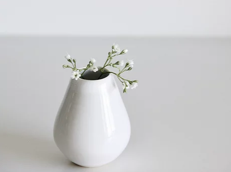 Delicate White Bud Vase