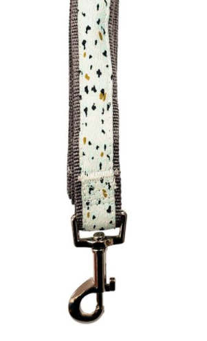 Nylon Dog Leash with Embroidered Cheetah Design (6ft)