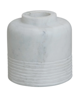 Marble Vase with Carved Pattern
