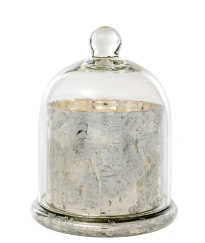 Products Cloche Candle (Silver)-Amber Spruce
