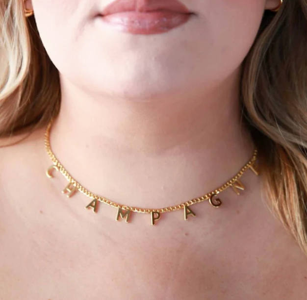 Champagne necklace