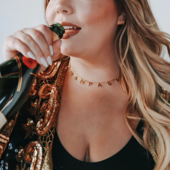 Champagne necklace