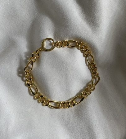 Send Me An Angel Gold Filled Figaro Chain Bracelet