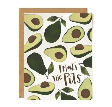Avocado Pits Sympathy Greeting Card