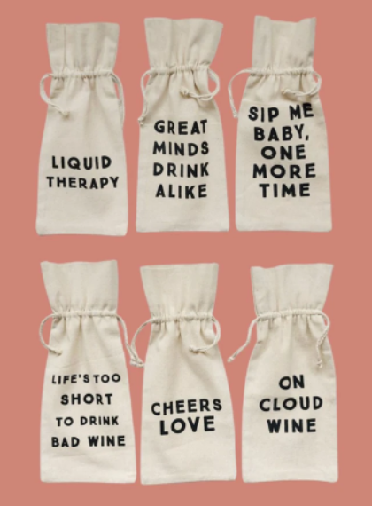 Cheers Love Cotton Wine Bag