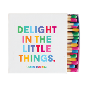 Matchboxes - X317 - Delight Little Things (John Ruskin)