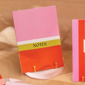 Cherry Colour Block- Lined notepad.