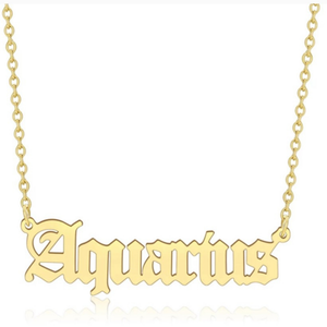 Jency Zodiac Necklace Aquarius (Gold)