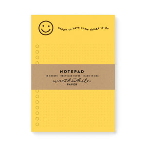 Notepad - Yellow Smiley Face