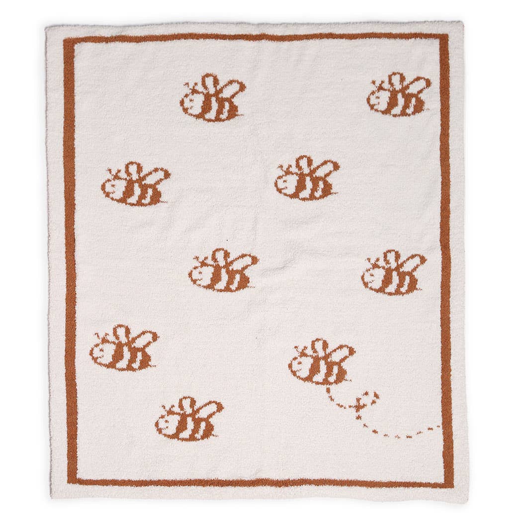 BEES Print Kids Luxury Soft Throw Blanket: ONE SIZE / BEES