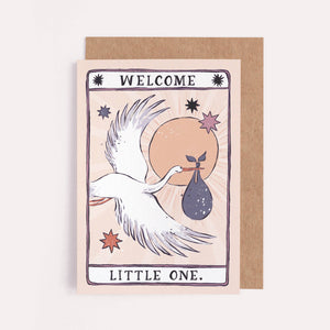 Stork New Baby Card | Gender Neutral Baby | Congratulations